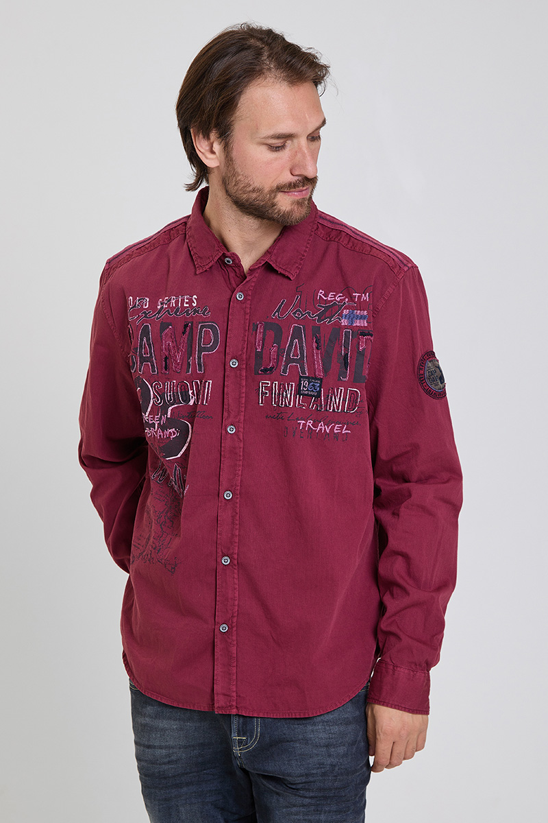 рубашка dark red