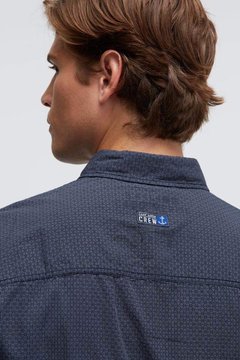 рубашка muscle fit blue navy