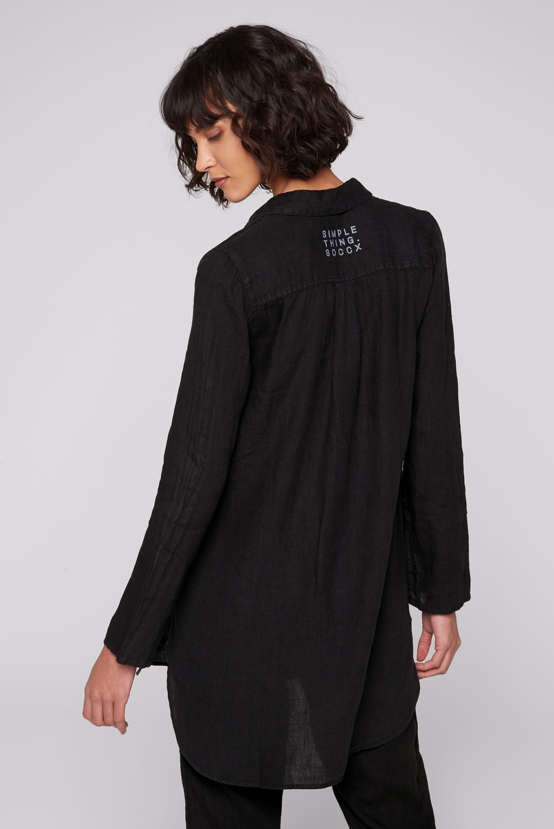 блуза удлиненная black