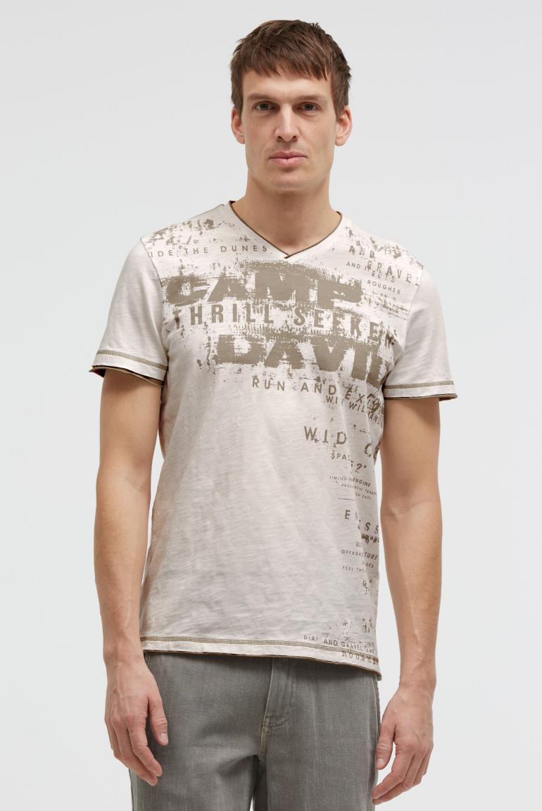 футболка v-neck ivory