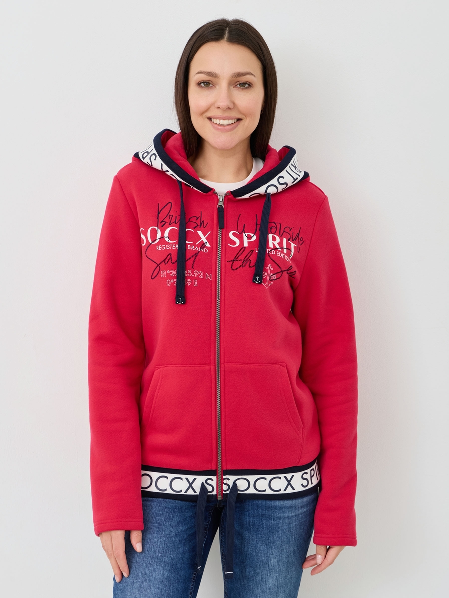 толстовка clear red