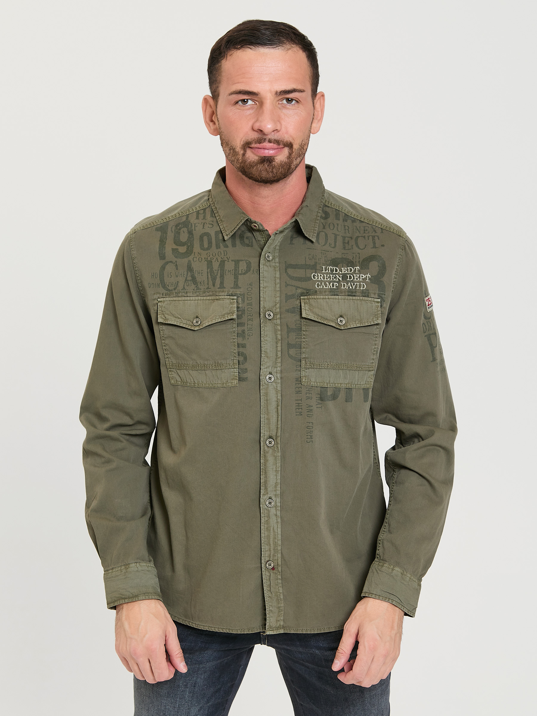 рубашка medium khaki