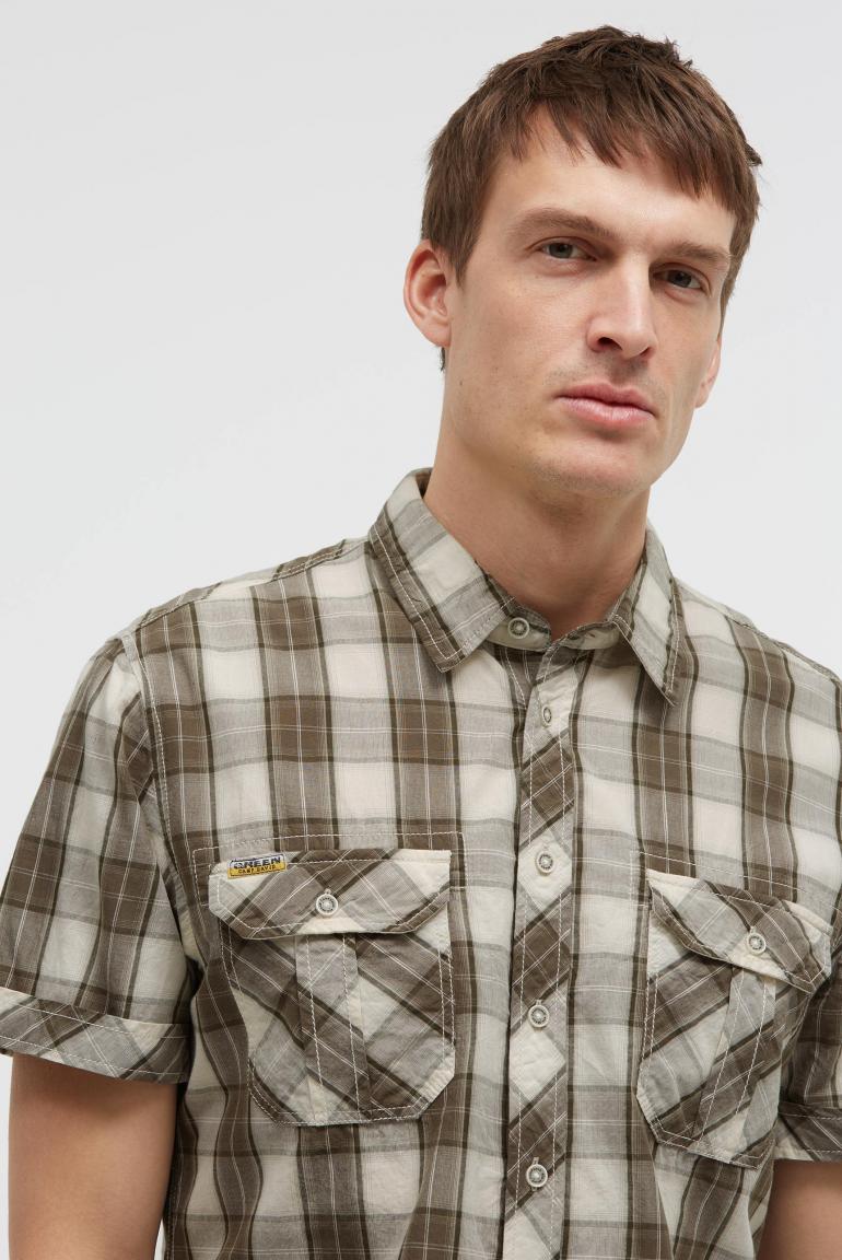 рубашка muscle fit dark wood