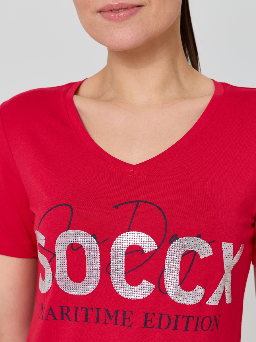 футболка clear red