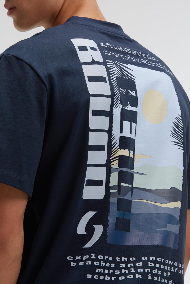 футболка relaxed fit blue navy