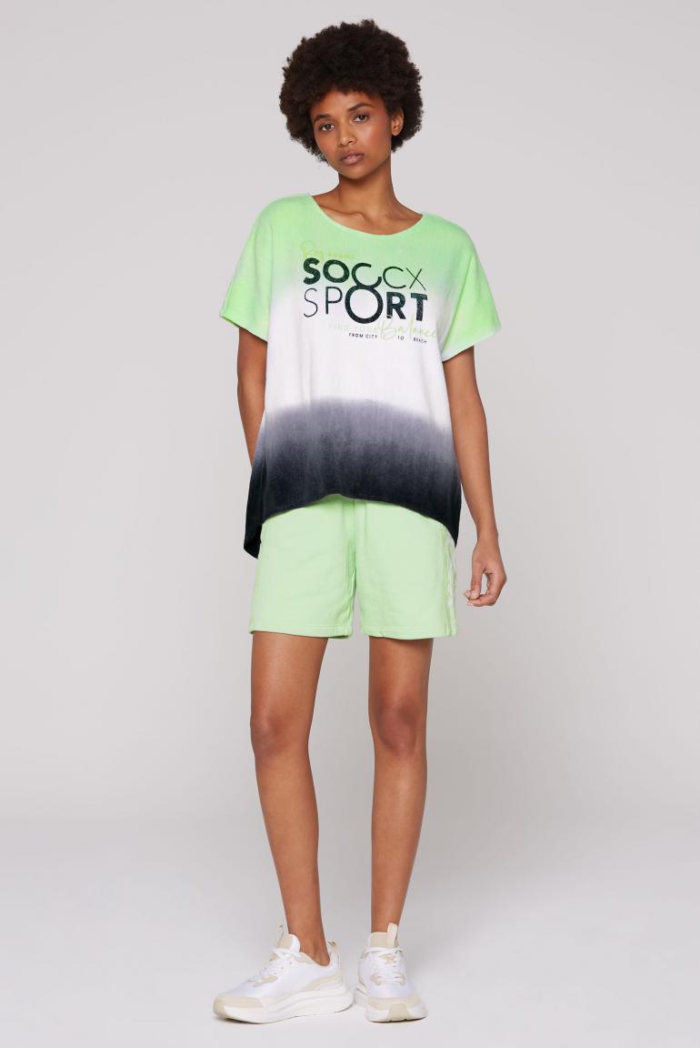 свитшот oversize peppy green / black