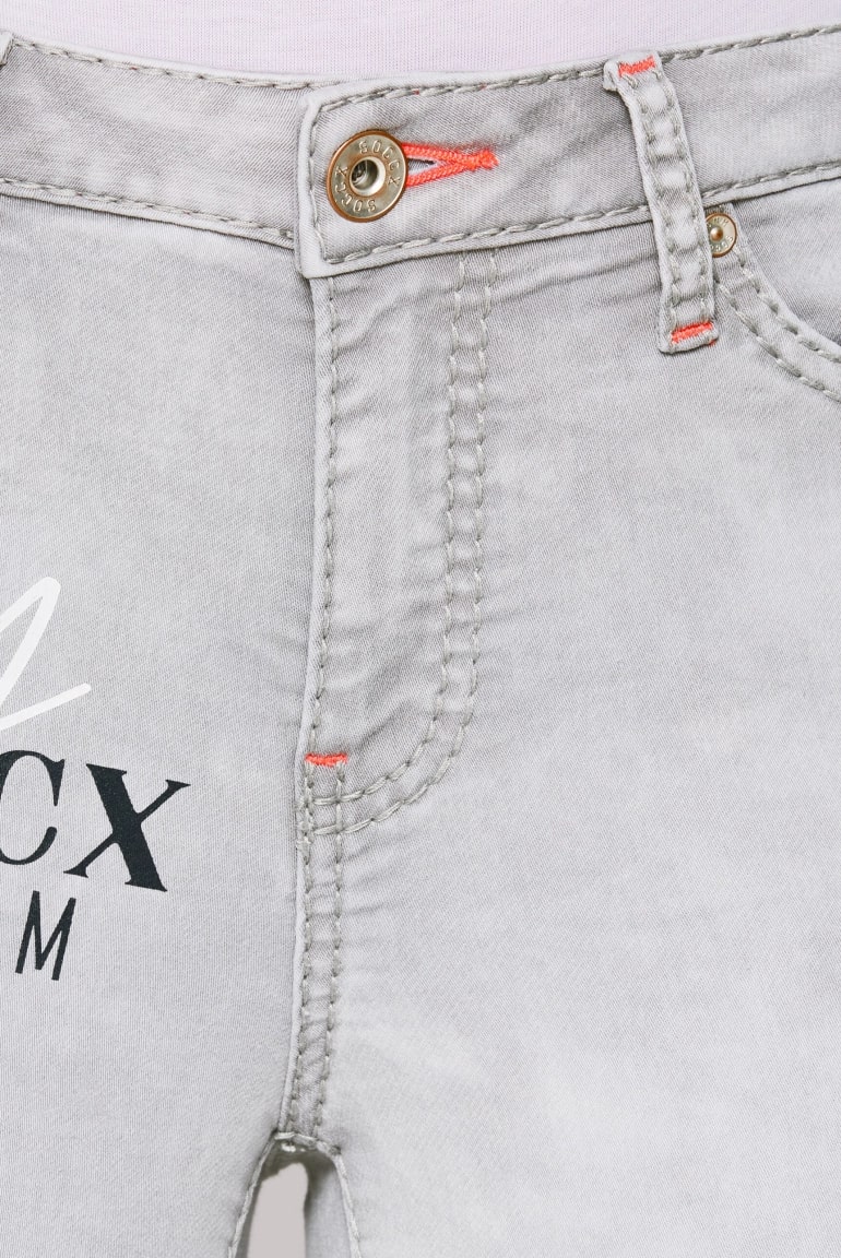 бермуды RO:MY white grey print jogg