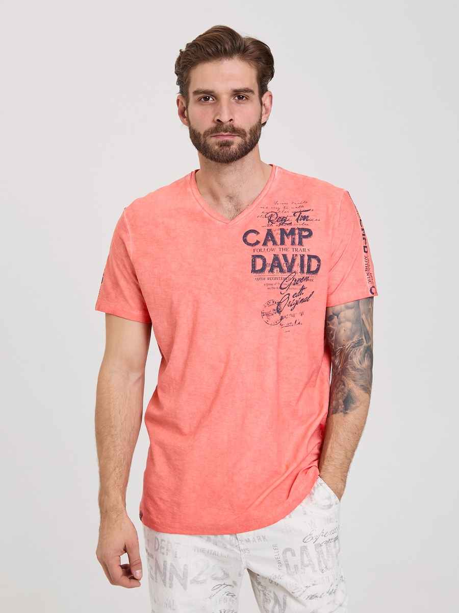 футболка peach red