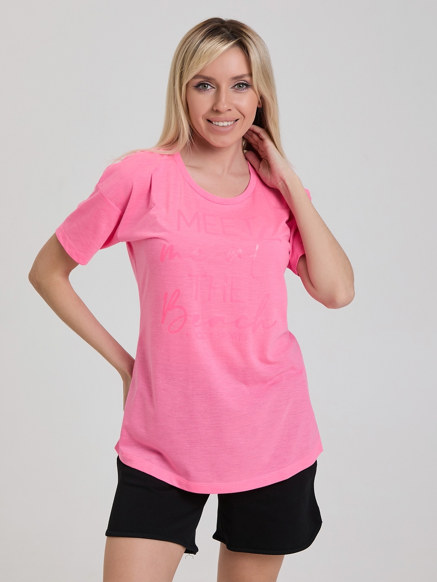 футболка oversize beach pink
