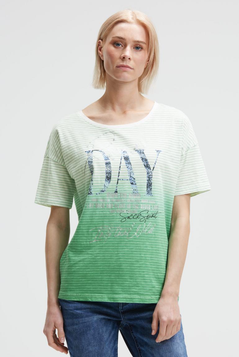 футболка dip dye ivory / milky green