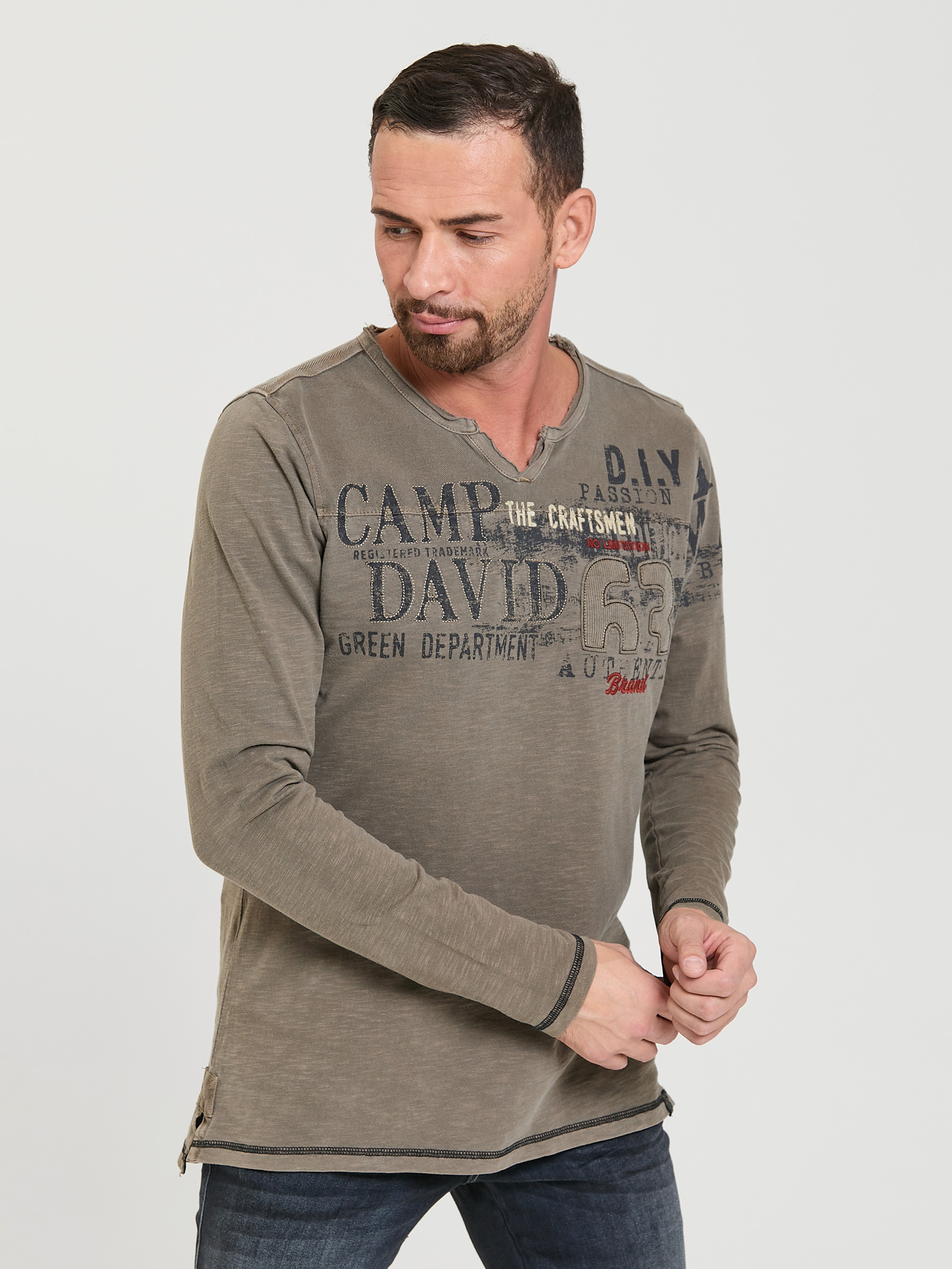 лонгслив medium khaki