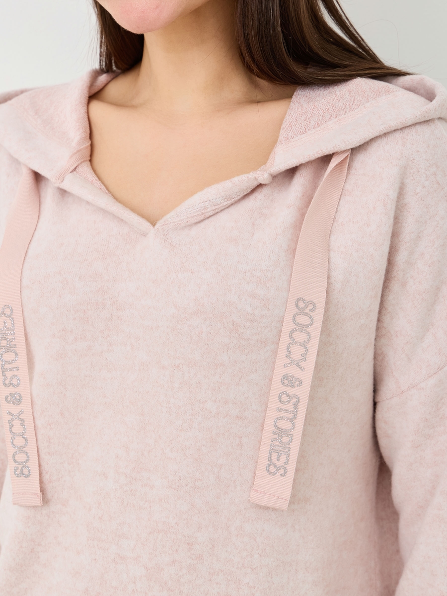 пуловер с капюшоном rose blush