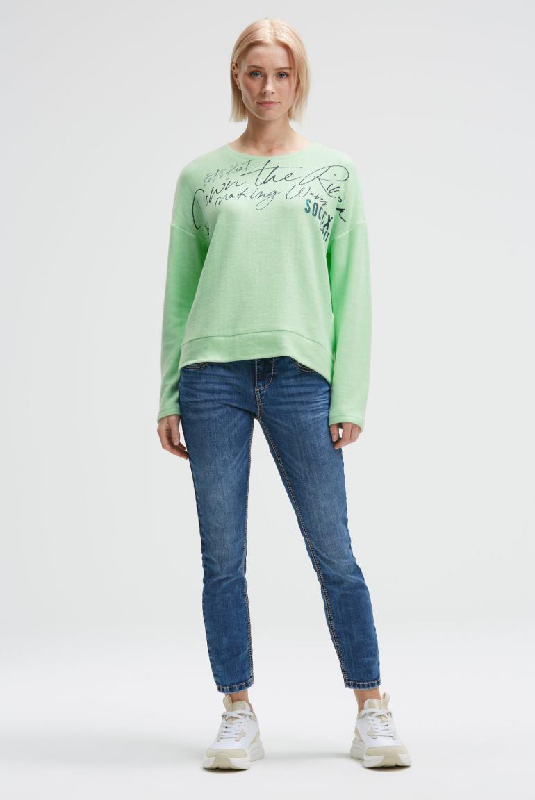 пуловер milky green