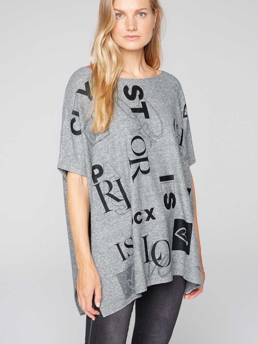 пончо dark ash melange