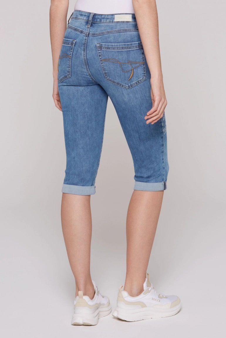бермуды RO:MY  mid blue printed