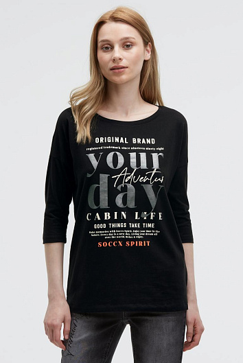 футболка 3/4 black