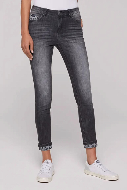 джинсы MI:RA:S125 leoprint black vintage