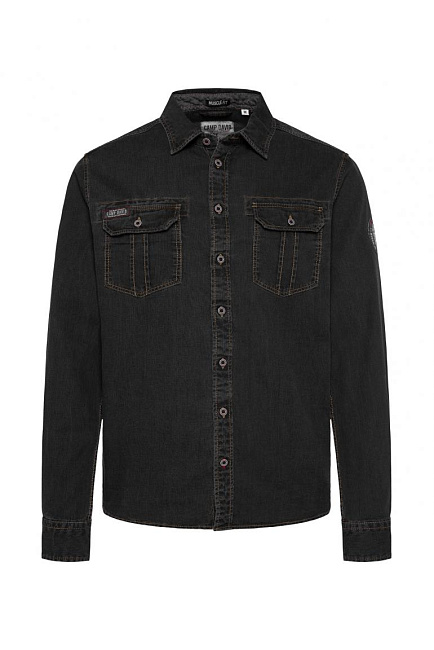 рубашка muscle fit anthra