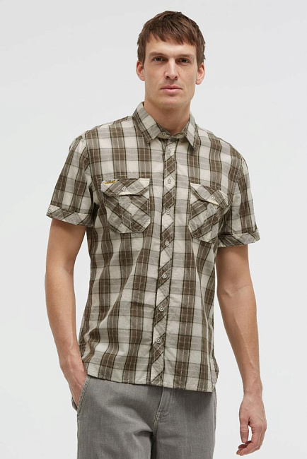 рубашка muscle fit dark wood