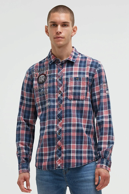 рубашка brick red indigo